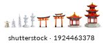 ancient japan culture objects... | Shutterstock . vector #1924463378