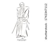 miyamoto musashi  1584 1645 ... | Shutterstock .eps vector #1742347112