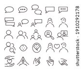 communication icon set. vector... | Shutterstock .eps vector #1910292178
