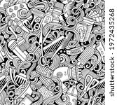 hair salon hand drawn doodles... | Shutterstock .eps vector #1972435268