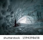 Uniquely beautiful ice cave in northern Canada, Yukon Territory. This ice cave unfortunately collapsed in May 2019. 