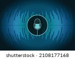 sound waves oscillating dark... | Shutterstock .eps vector #2108177168