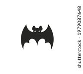 bat silhouette icon vector on a ... | Shutterstock .eps vector #1979087648