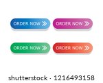 order now web button set vector ... | Shutterstock .eps vector #1216493158