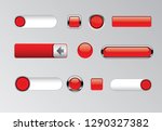 set red modern buttons vector... | Shutterstock .eps vector #1290327382
