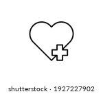 favorites icon with plus symbol.... | Shutterstock .eps vector #1927227902