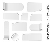 blank white paper stickers... | Shutterstock .eps vector #404986342