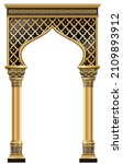 golden luxury classic arch with ... | Shutterstock .eps vector #2109893912