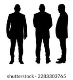Silhouette of a same man front...