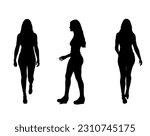 Silhouette Of Same Young Girl...