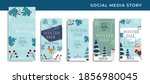 set 5 of social media networks... | Shutterstock .eps vector #1856980045