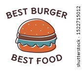 flat burger vector illustration.... | Shutterstock .eps vector #1522715012