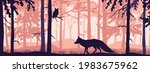 horizontal banner of forest... | Shutterstock .eps vector #1983675962