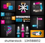 infographic design templates... | Shutterstock . vector #134588852