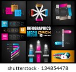 infographic design templates... | Shutterstock . vector #134854478