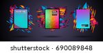 futuristic frame art design... | Shutterstock . vector #690089848