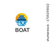 Boat Sea Sunset Logo Design ...
