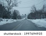 Syracuse, NY, USA. February 20th, 2021. A Winter Intersection