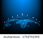 concept network of money... | Shutterstock .eps vector #1753741595