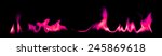 pink fire and flames on black... | Shutterstock . vector #245869618