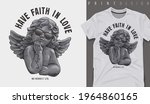 graphic t shirt design  love... | Shutterstock .eps vector #1964860165