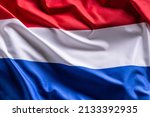 Waving flag of Netherlands. National symbol of country and state.