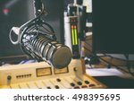 Microphone in radio studio