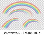 set of shine rainbow isolated... | Shutterstock .eps vector #1508034875