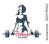 fitness club logo. athletic... | Shutterstock .eps vector #2025799022