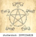 medieval esoteric symbol... | Shutterstock .eps vector #2099236828