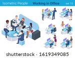 isometric business people at... | Shutterstock .eps vector #1619349085