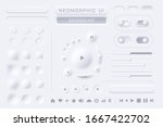 neomorphic ui ux white design... | Shutterstock .eps vector #1667422702
