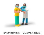doctor giving vaccine injection ... | Shutterstock . vector #2029645838