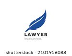 lawyer writer logo feather... | Shutterstock .eps vector #2101956088