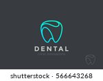 dental clinic logo tooth... | Shutterstock .eps vector #566643268