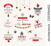 christmas decoration set of... | Shutterstock .eps vector #220396402