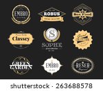 set of retro vintage badges and ... | Shutterstock .eps vector #263688578