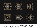 set of line art decorative... | Shutterstock .eps vector #376831588