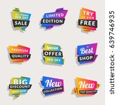 set of sale banners. shopping... | Shutterstock .eps vector #639746935