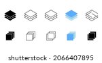 Layers Icons Set Isolated On...