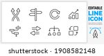 editable line icon set in a... | Shutterstock .eps vector #1908582148