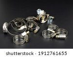 Various metal clamps for hose...