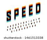 font. modern speed font and... | Shutterstock .eps vector #1461513338