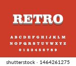 font. modern retro vintage bold ... | Shutterstock .eps vector #1464261275