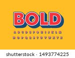 modern 3d font and alphabet for ... | Shutterstock .eps vector #1493774225