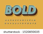 modern font 3d bold and alphabet | Shutterstock .eps vector #1520850035