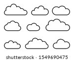 different clouds line art... | Shutterstock .eps vector #1549690475