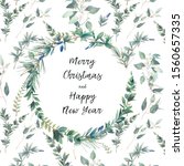 merry christmas and happy new... | Shutterstock . vector #1560657335