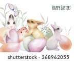 Watercolor Happy Easter Card....