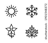 four seasons icon set. 4 vector ... | Shutterstock .eps vector #1901548372